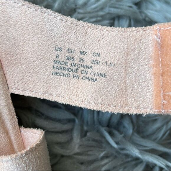 New Aerie peachy pink double strap slip on slide sandals women’s shoe size 8 - Picture 8 of 8